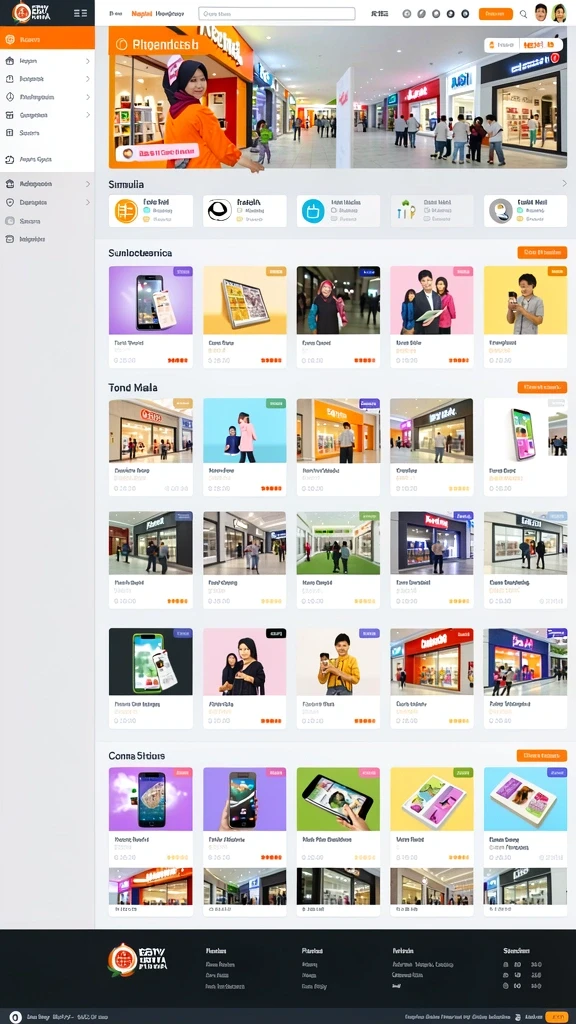 Tampilan antarmuka mujur505 di Android